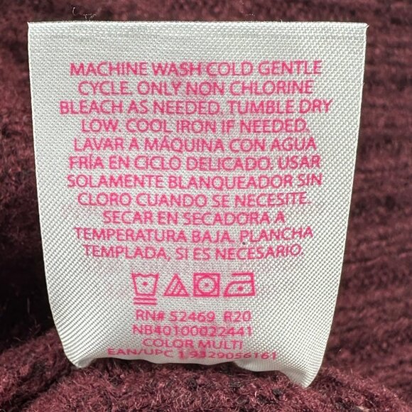 No Boundaries Women's Sz Med 7-9 Sweater V-Neck Striped Multicolor Knit Preowned - Picture 5 of 12